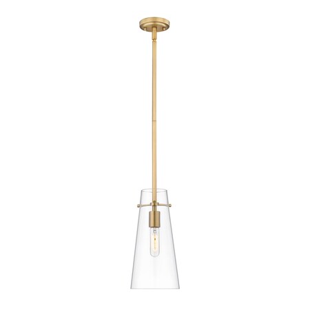 Z-Lite Kira Pendant, 1-Light, 6.5 In.W x 13 In.H, Modern Gold/Clear 7508P-ROD-MGLD